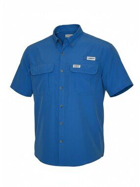 Magellan Men's Fish Gear Angler Fit Vented Shirt MagWick Short Sleeve Size L